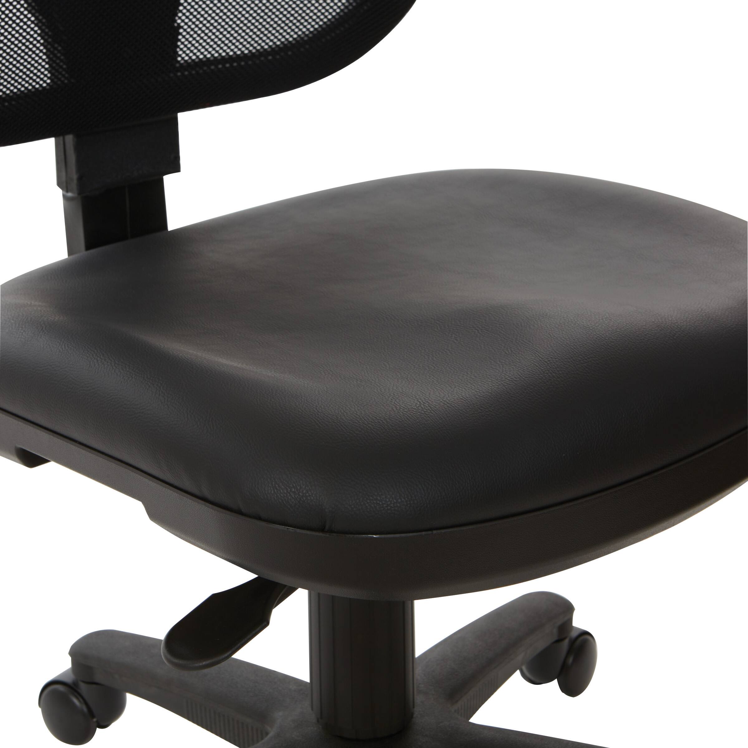 Alt View 16. OSP Home Furnishings - Mesh Screen Back Task Chair with Vinyl Seat - Black.