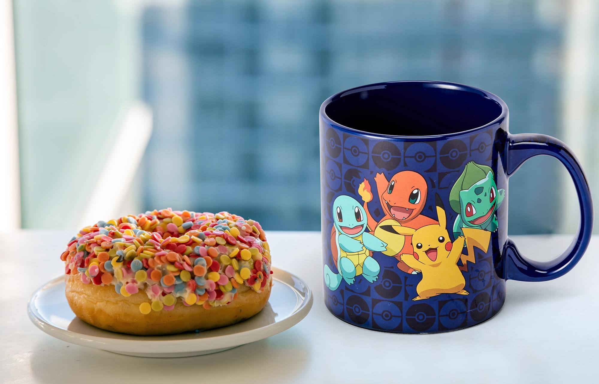 Alt View 3. Pokémon - Pokémon Original Generation One Starters Coffee Mug | Features Pikachu & More - Blue.