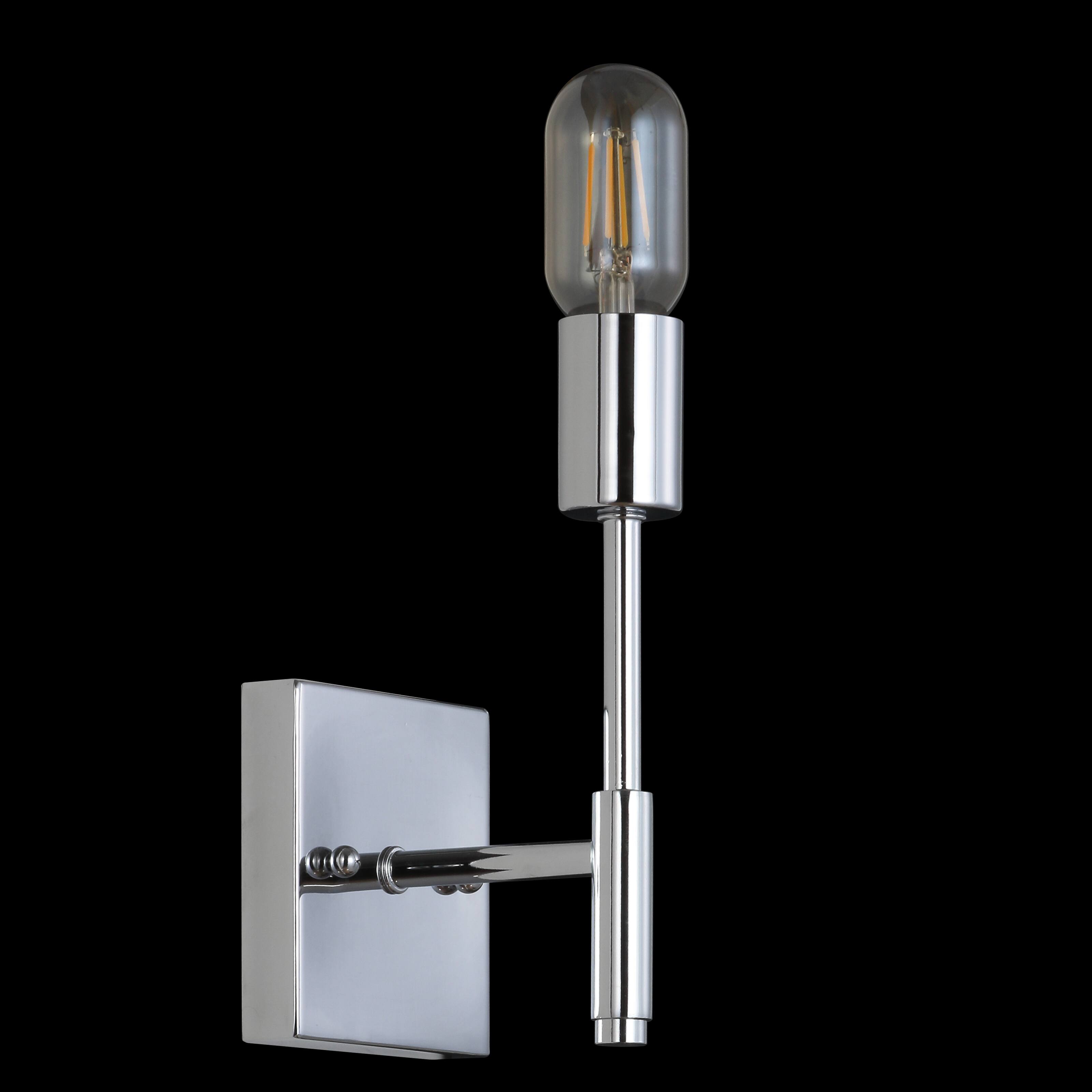 Alt View 10. Jonathan Y - Turing 5" 1-Light Metal LED Wall Sconce, Chrome - Chrome.