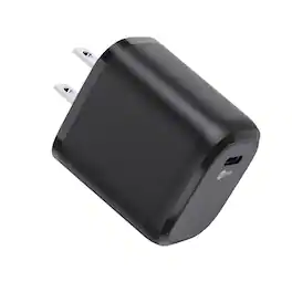 Esoulk - Fast Wall Charger for iPhone 17e Mini Travel Size Compact Charging Block Wall Adapter 20W PD USB-C - Black