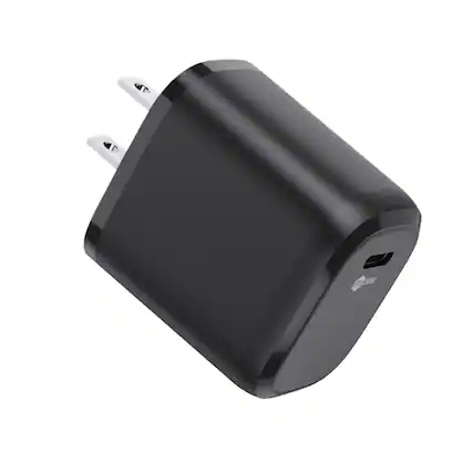 Front. Esoulk - Fast Wall Charger for iPhone 17e Mini Travel Size Compact Charging Block Wall Adapter 20W PD USB-C - Black.
