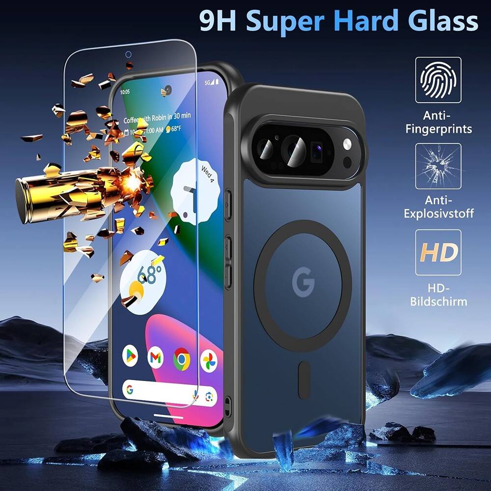 9H Super Hard Glass

- Anti-Fingerprints
- Anti-Explosivstoff
- HD-Bildschirm

10:05
5G
Coffee with Robin in 30 min
1:00 AM
68°F
Wed 4
68°