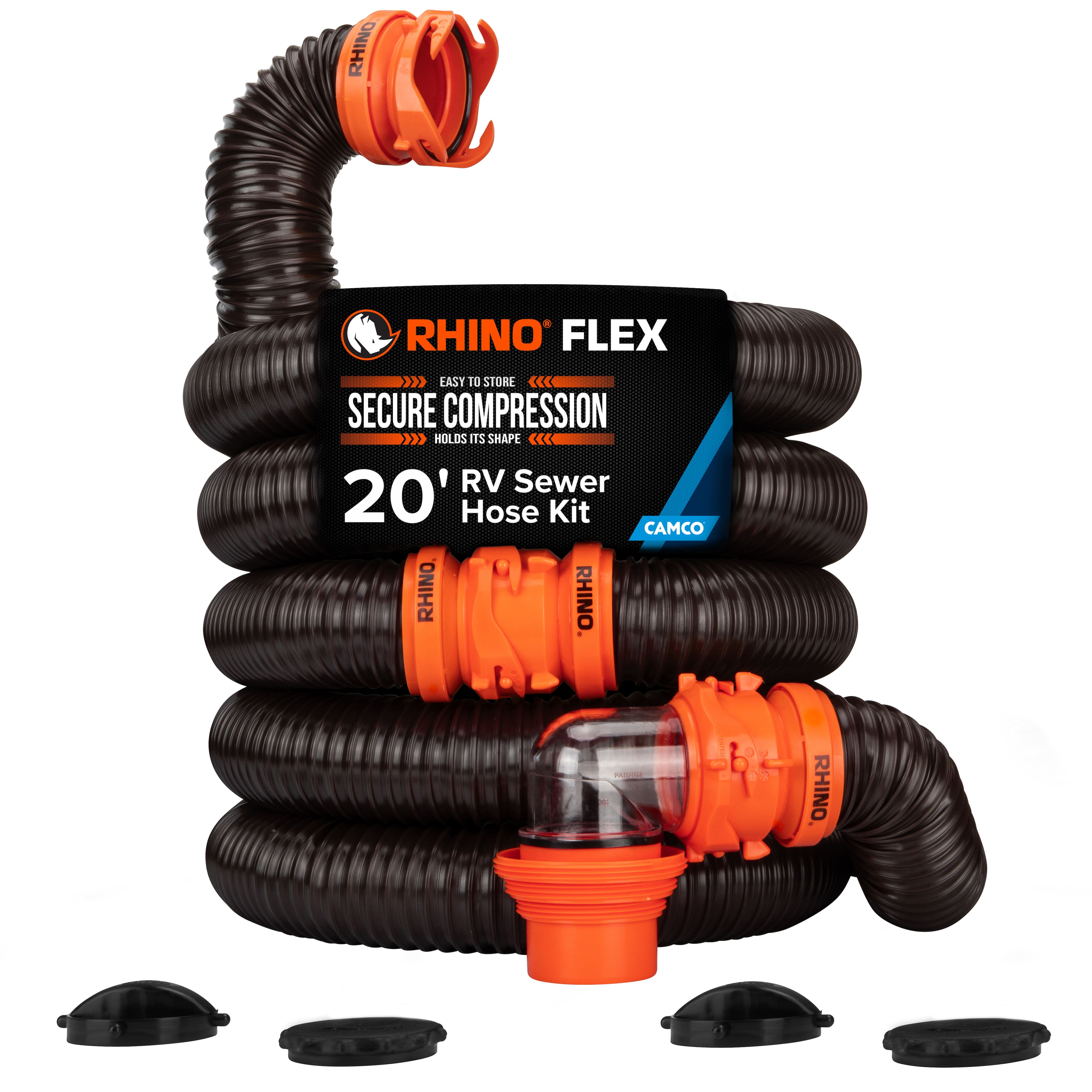Camco - RhinoFLEX 20 Foot RV Sewer Hose Kit with Pre Attached Bayonet Fittings price history on PriceWatchPro