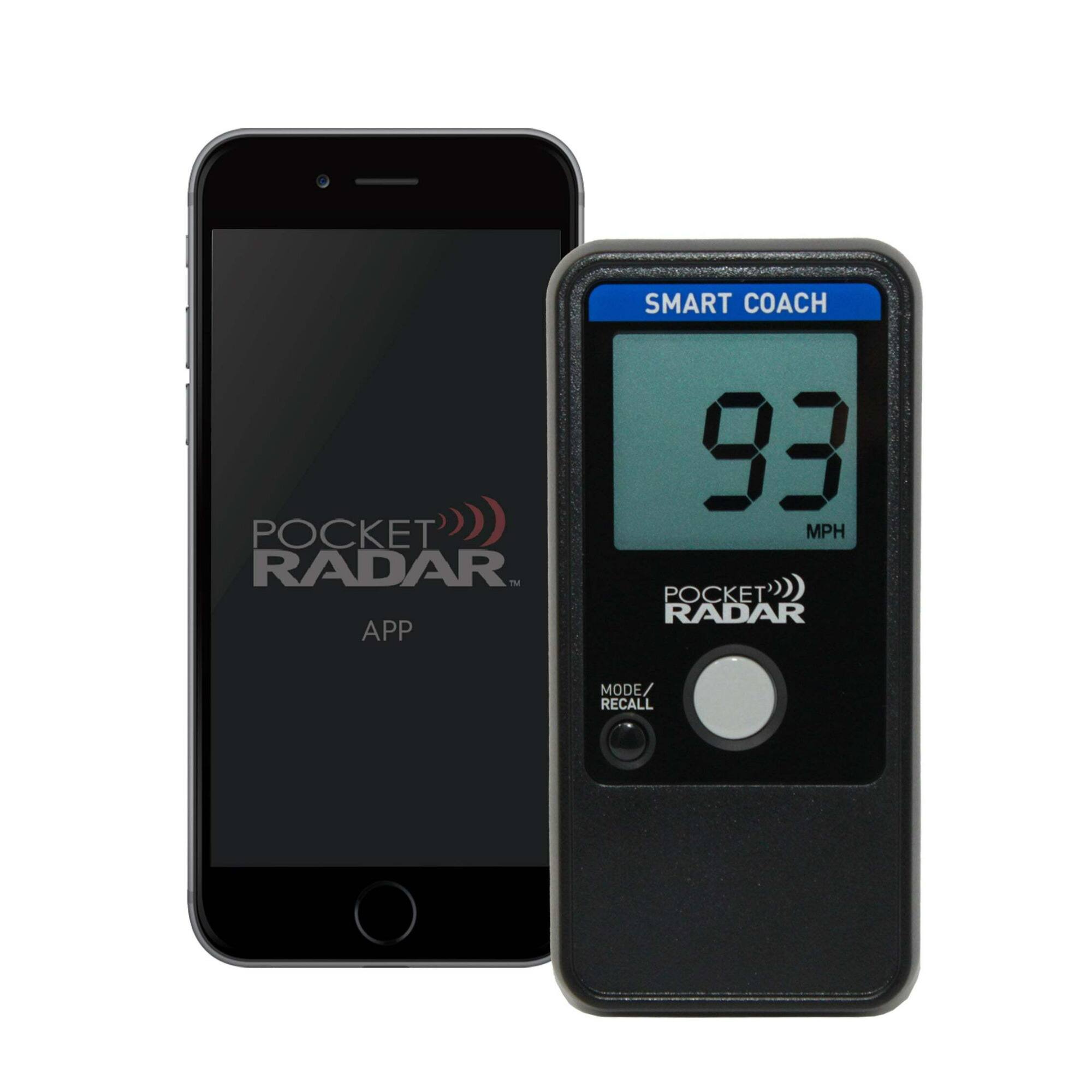 SMART COACH POCKET RADAR™ APP  
93 MPH  
POCKET RADAR™  
SMART COACH  
93 MPH  
MODE / RECALL
