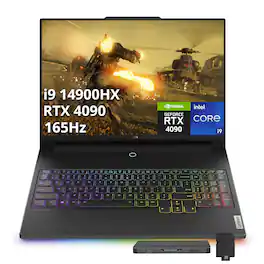 Lenovo - Legion 9i 16" 165Hz Gaming Laptop,Intel i9-14900HX,32GB RAM,2TB+1TB Dock Set,RTX 4090,Backlit,Win 11 - Black
