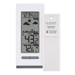 La Crosse Technology - Digital Monochromatic Digital Forecast Station - White/Gray