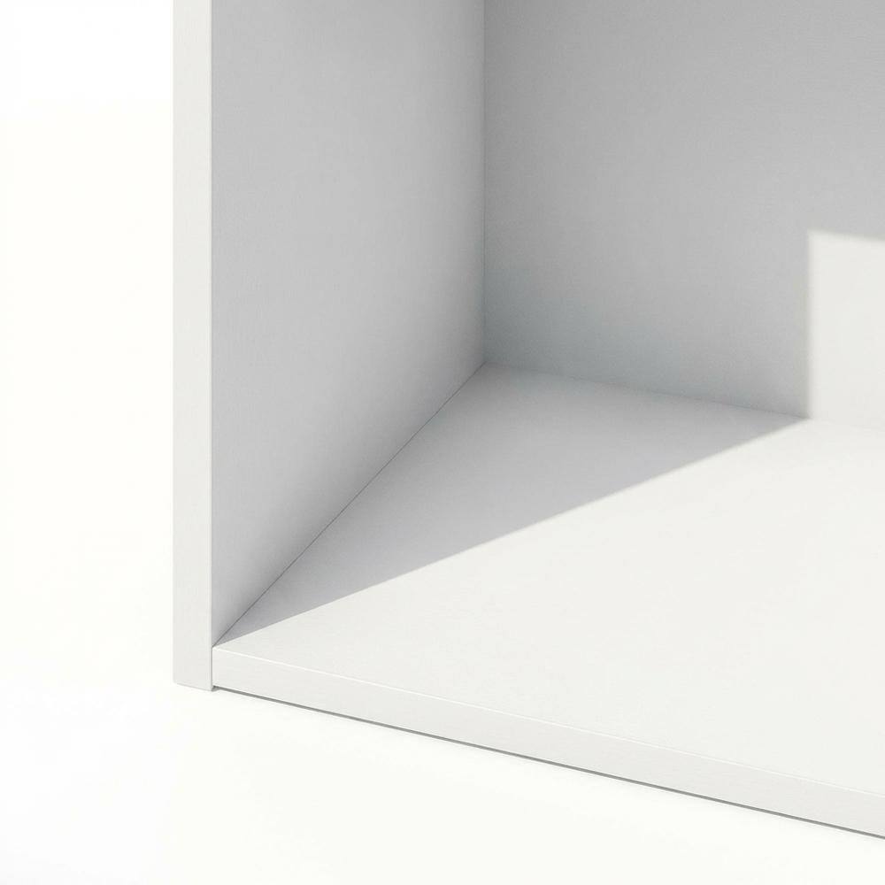 Alt View 2. FurniFact - Wood 4-Tier Open Shelf Closet and Clothing Storage Organizer - White.