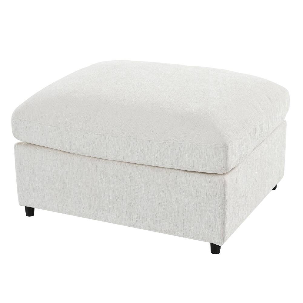 Alt View 6. Loheer - Loheer 4-Piece Sofa Set Chenille Modern Living Room Furniture Loveseat Accent Chairs Ottoman - Beige.