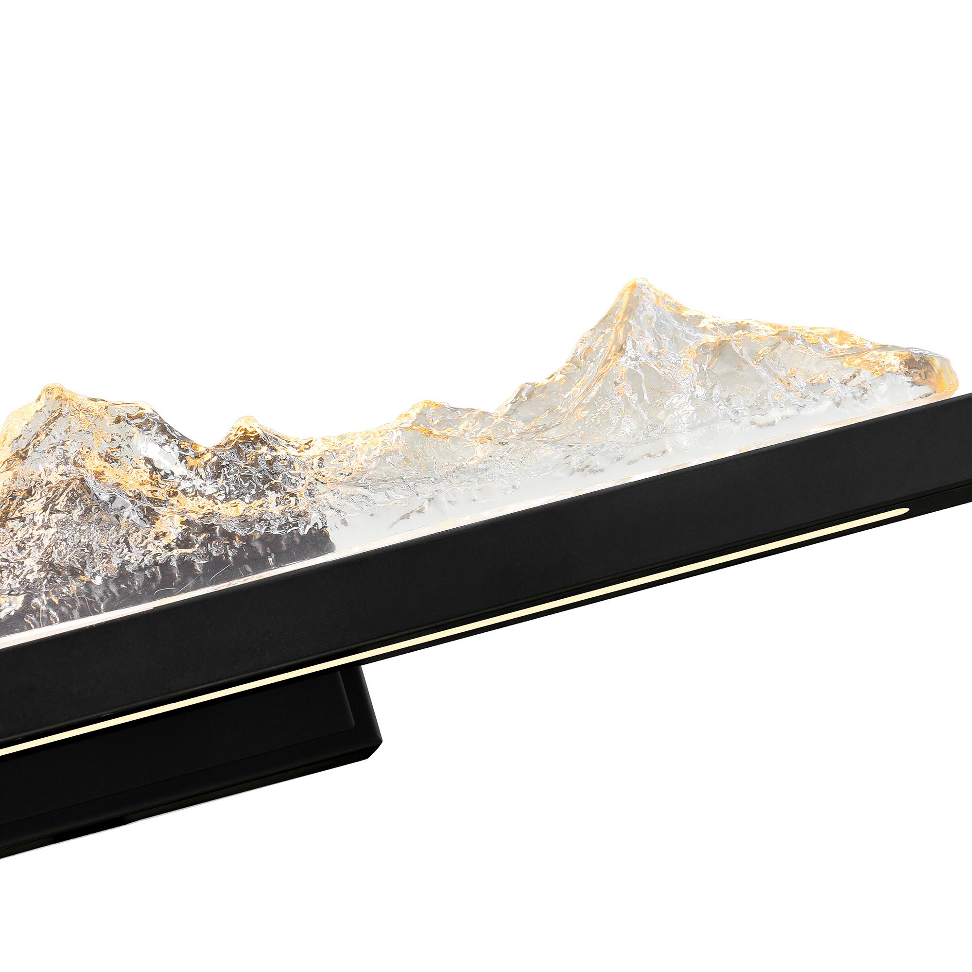 Alt View 2. CWI Lighting - Himalayas Integrated LED Black Vanity Light - Black.