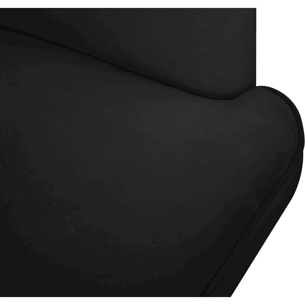 Alt View 4. Meridian Furniture - Rays Black Velvet Accent Chair - Black.