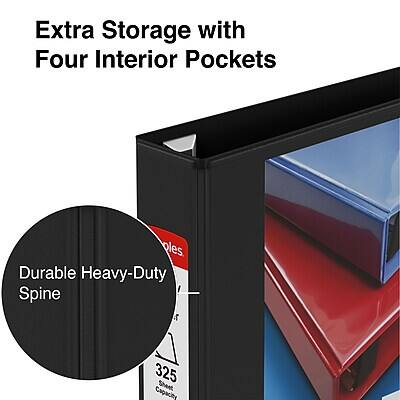 Extra Storage with Four Interior Pockets

Durable Heavy-Duty Spine

325 Sheet Capacity