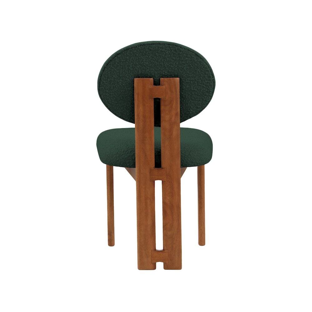 Alt View 1. Meridian Furniture - Napa Green Boucle Fabric Dining Chair, Set of 2 - Green.