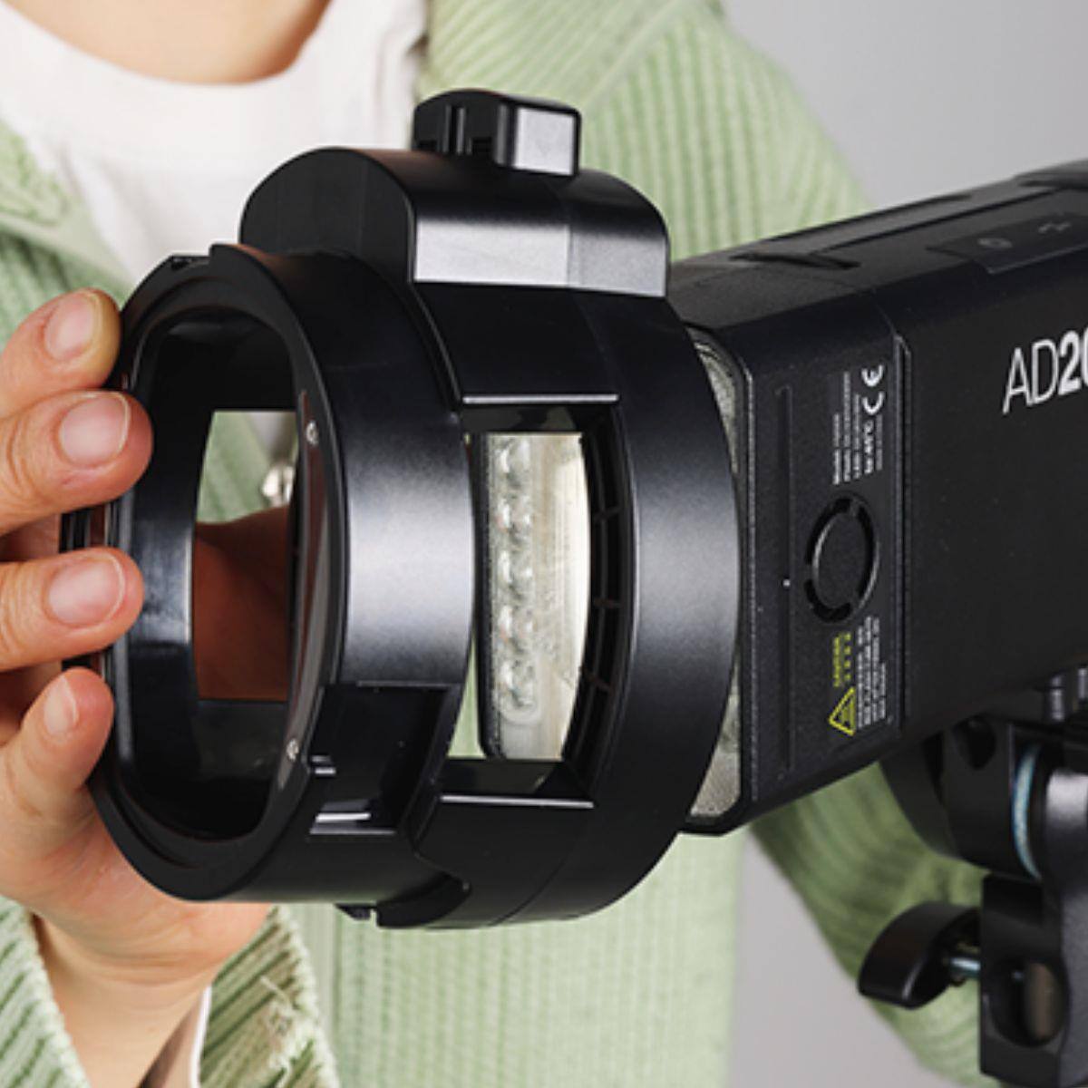 Alt View 2. Glow - Glow OTA-EV3 ParaSnap OTA Adapter for AD200 Pro II, Sony HVL-F60RM2, and Canon Speedlight EL-5.