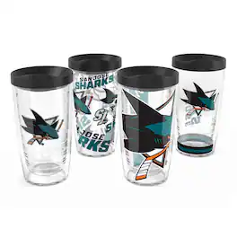 Tervis - San Jose Sharks Four-Pack 16oz. Classic Tumbler Set - Multicolor