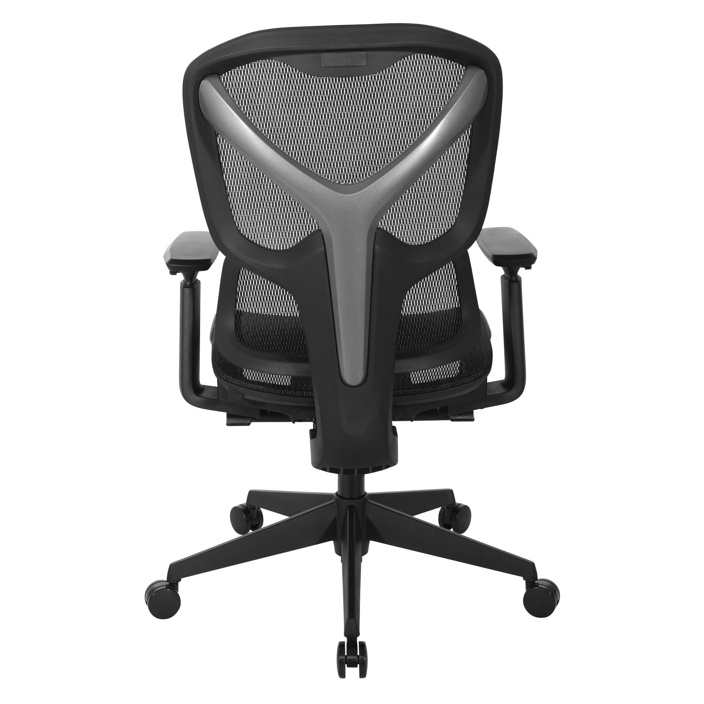 Alt View 12. OSP Home Furnishings - High Back Mesh Back Manager’s Chair with Self-Adjusting Lumbar Support and Adjustable Arms - Black.