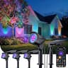 Linkind - Smart Solar Lights Outdoor, Dual-Ring Solar & USB Charging, IP66 Waterproof, Color Changing, 4 Pack