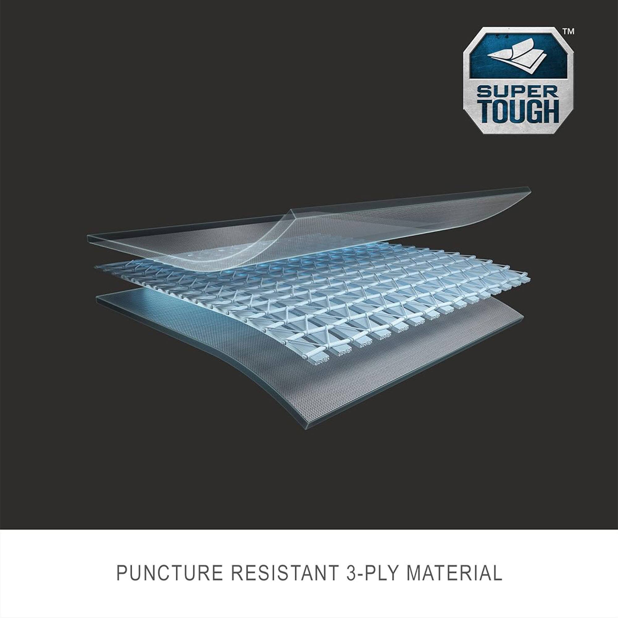 TM SUPER TOUGH PUNCTURE RESISTANT 3-PLY MATERIAL