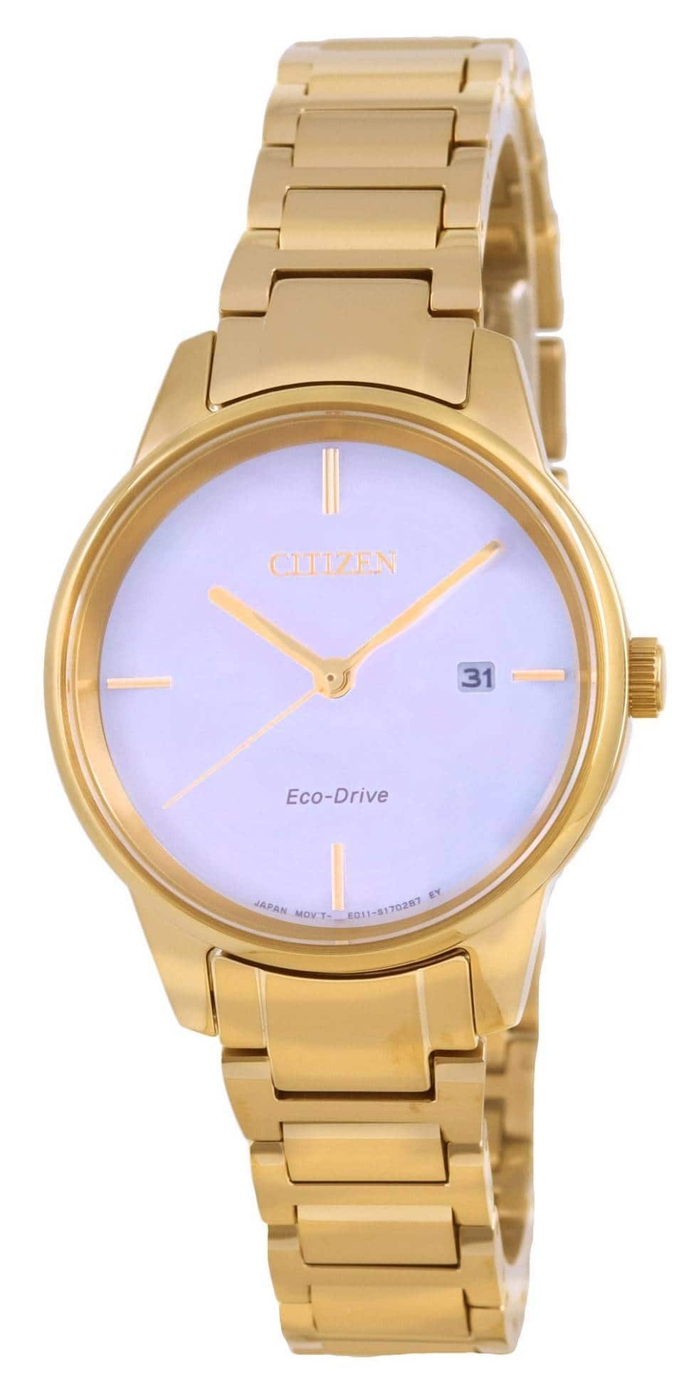 Citizen - Classic Contemporary Mother Of Peral Dial Eco-Drive EW2593-87Y Women's Watch - Mother Of Pearl
