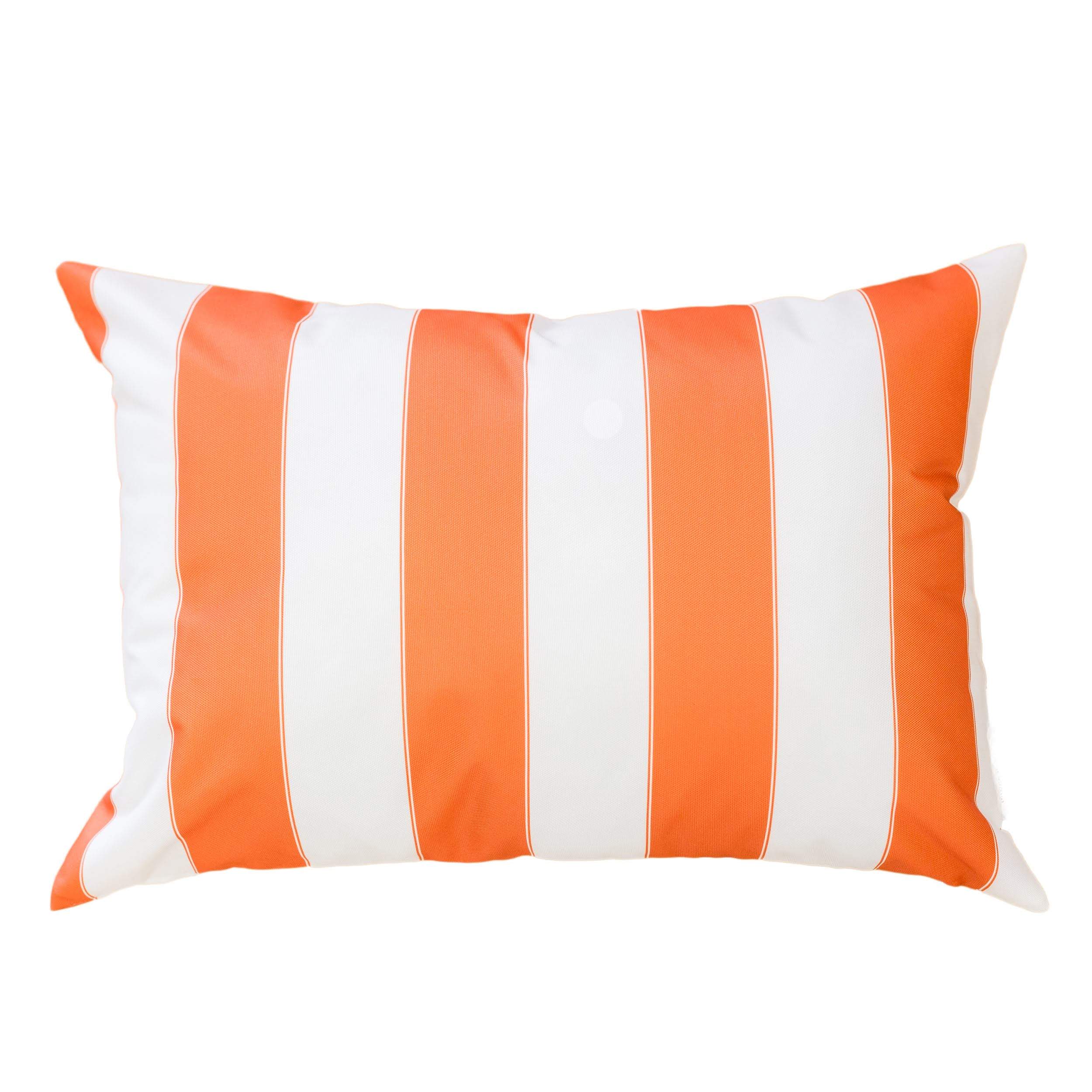 Front. TinyHomie - Horizon Stripe Pillow 14x20 Outdoor Indoor - Orange.