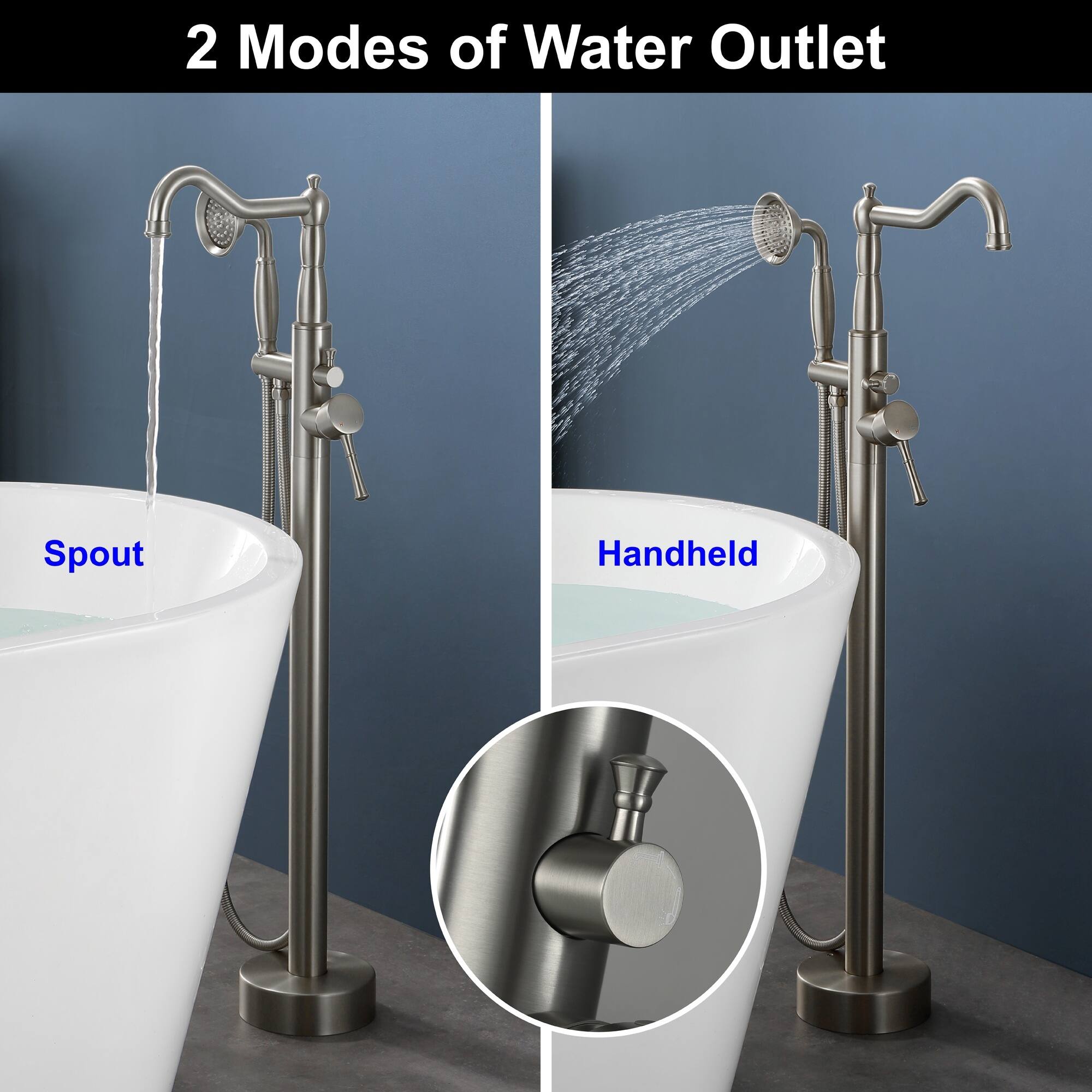 2 Modes of Water Outlet

Spout

Handheld