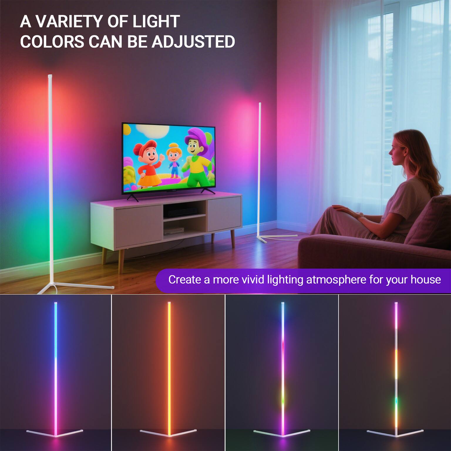 A VARIETY OF LIGHT COLORS CAN BE ADJUSTED

Create a more vivid lighting atmosphere for your house