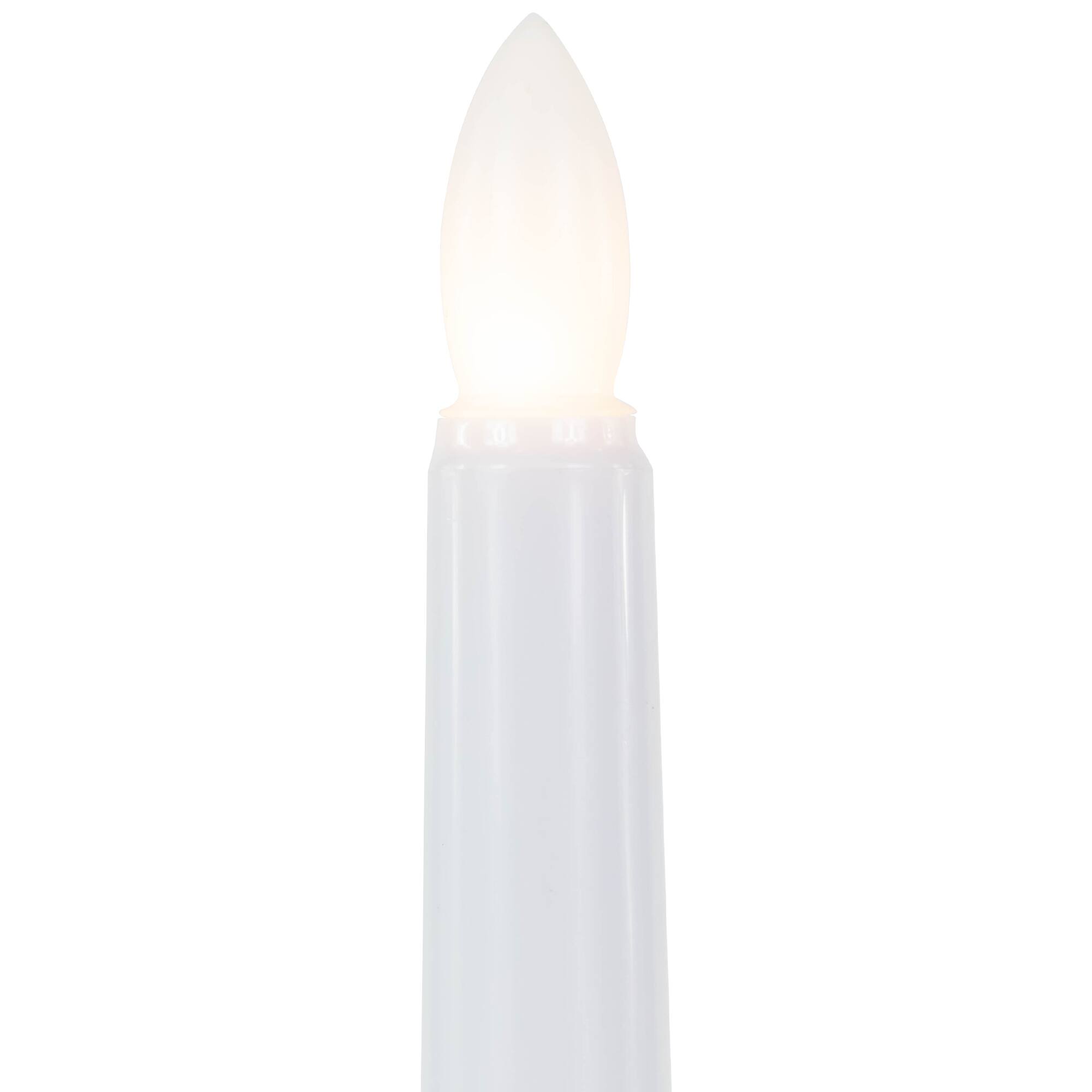 Alt View 5. Northlight - Single Light Window Candles with Remote and Timer - 10" - White - Set of 6 - White.