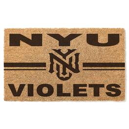 Jardine - NYU Violets 18'' x 34'' Team Logo Doormat - Brown