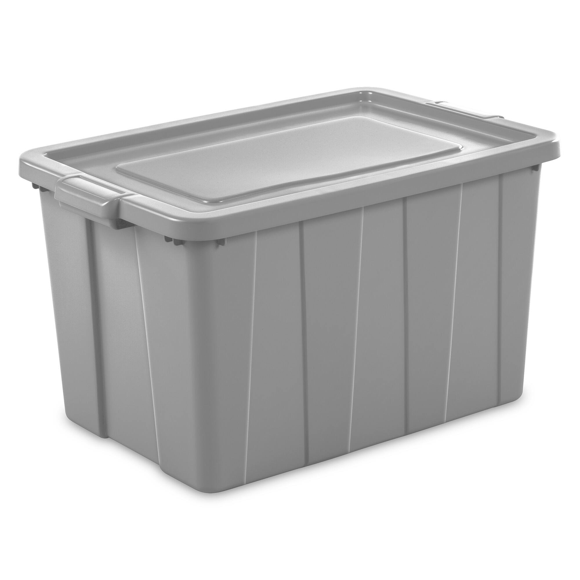 Alt View 7. Sterilite - Sterilite 30 Gallon Tuff1 Storage Tote, Stackable Plastic Bin with Lid, 4 Pack.