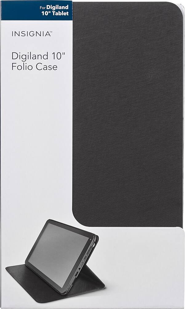 Best Buy Insignia™ Folio Case for DigiLand 10" Tablets Black NSMDG10F2B