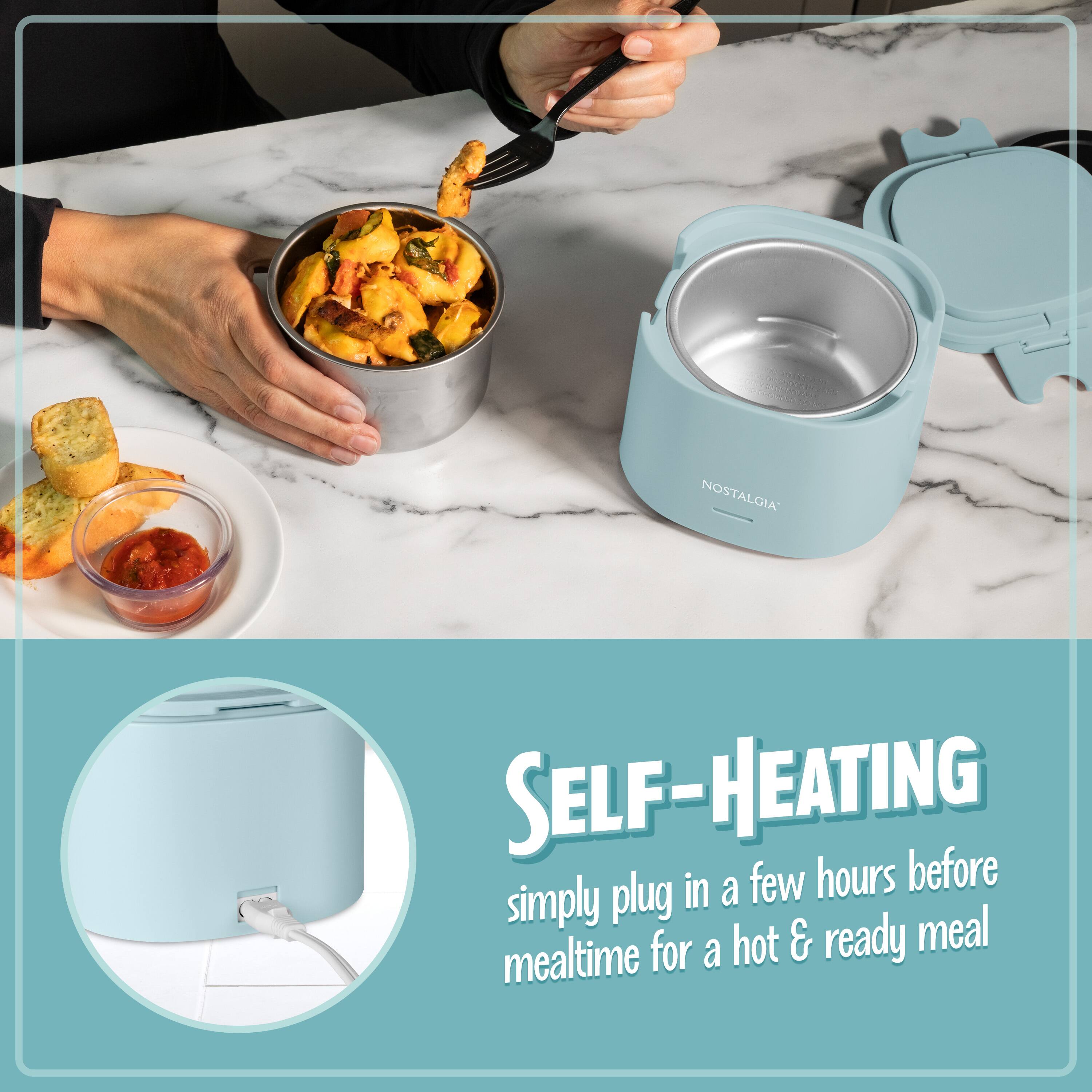 NOSTALGIA SELF-HEATING

Simply plug in a few hours before mealtime for a hot & ready meal