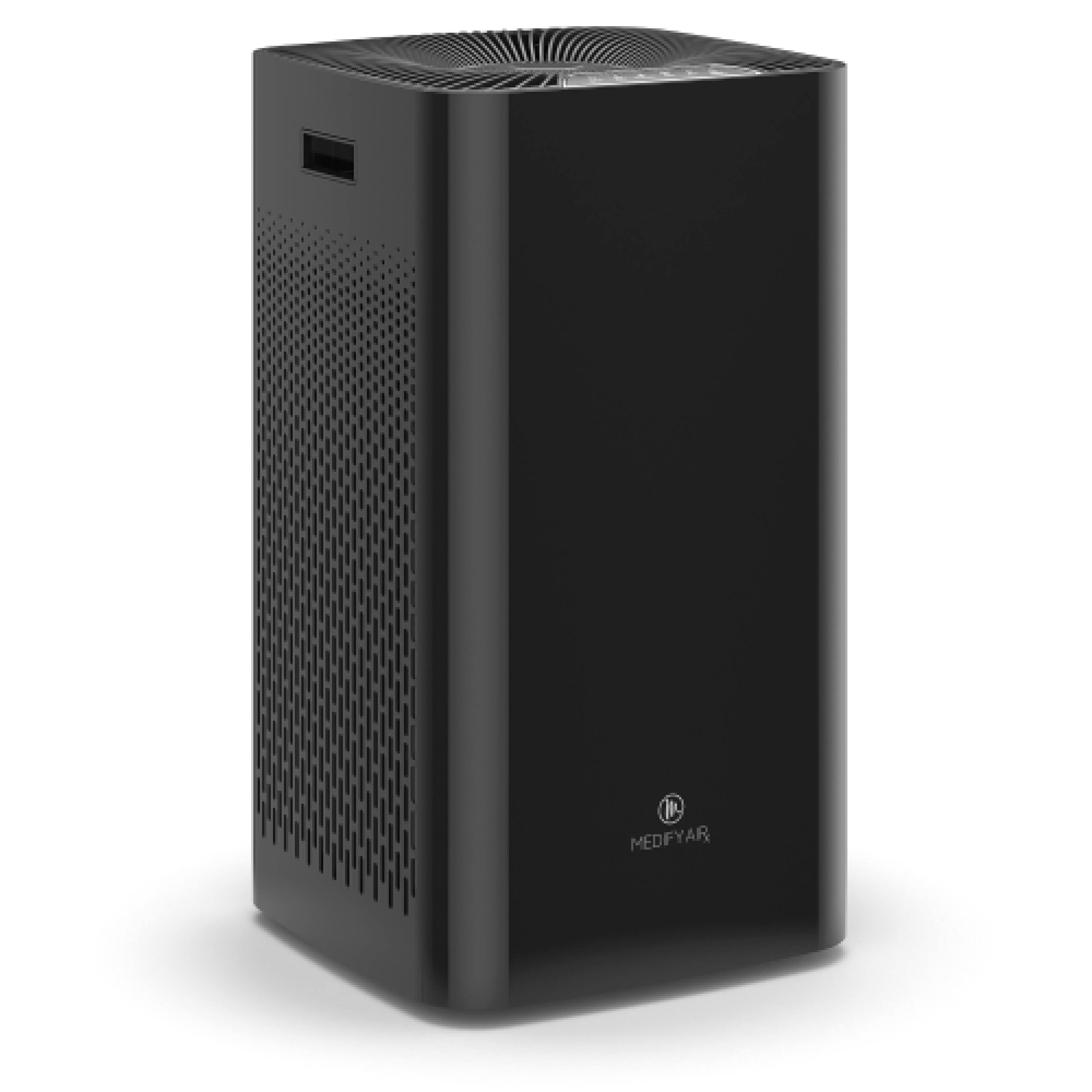 Front. Medify Air - Medify MA-112 2,228 Sq. Ft. Portable Air Purifier with True HEPA H13 Filter - Black.