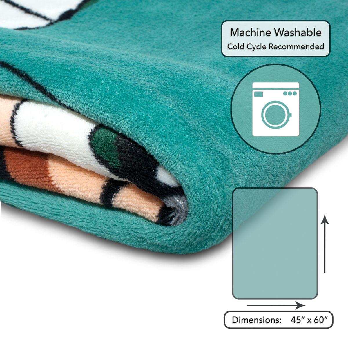 Machine Washable  
Cold Cycle Recommended  

Dimensions: 45" x 60"