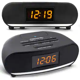 Memorex - MX-CR160 Bluetooth FM Clock Radio with USB Charging - Black