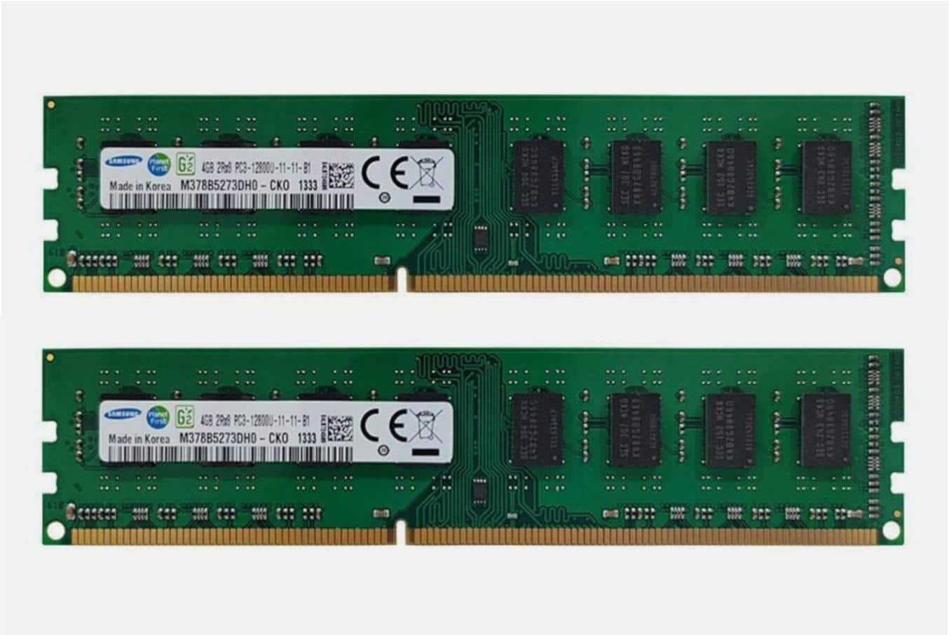 Crucial - Samsung 8GB (2x4GB) Ram DDR3 1600MHz PC3-12800 2Rx8 DIMM Desktop Non-ECC 240-pin