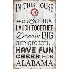 Fan Creations - Alabama Crimson Tide 11'' x 19'' Team In This House Sign - Multicolor