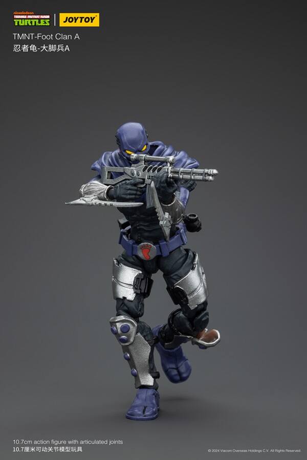 nicxelodeon TEENAGE MUTANT NINJA TURTLES I JOYTOY TMNT-Foot Clan A -A 10.7cm action figure with articulated joints 10.7 2024 Viacom Overseas Holdings C.V. All Rights Reserved
