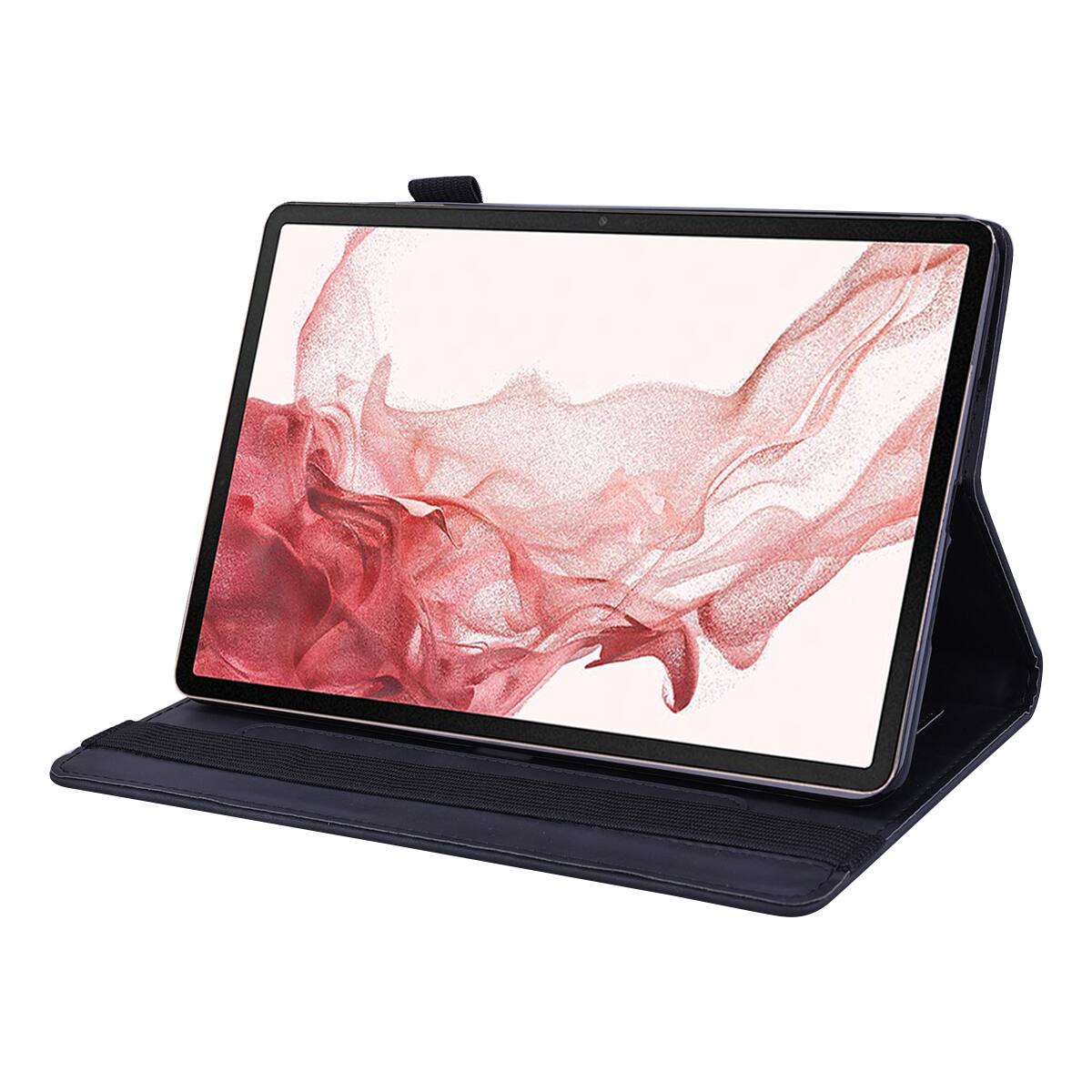 Alt View 5. Dteck - Case for Samsung Galaxy Tab S10 Ultra & S9 Ultra & S8 Ultra (X920/X910/X900),Shockproof Embossed PU Leather Folio Cover - Black.