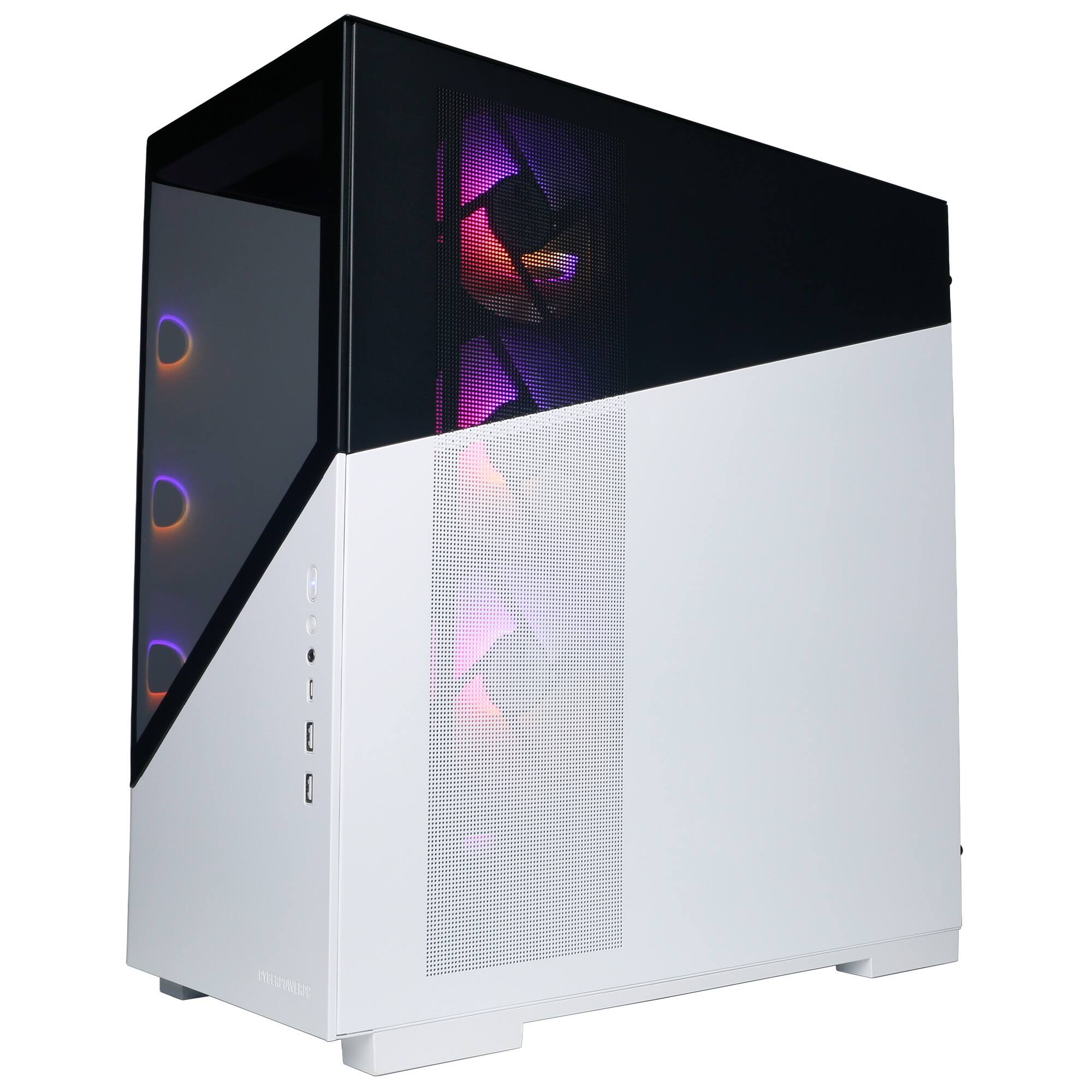 Alt View 4. CyberPowerPC - Gaming Desktop - Intel Core Ultra 7 265F 2025 - NVIDIA GeForce RTX 5060 8GB - 16GB DDR5 Memory - 2TB SSD Storage - White.