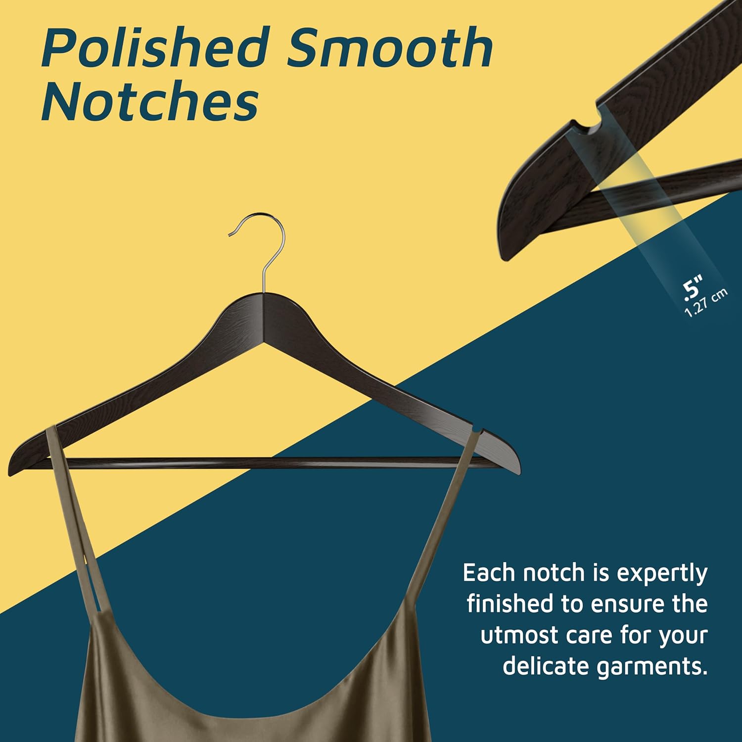 Polished Smooth Notches

Each notch is expertly finished to ensure the utmost care for your delicate garments.