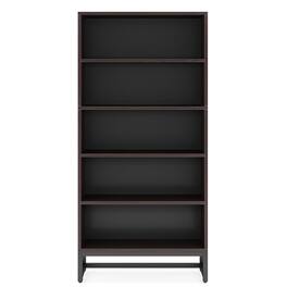 Kadyn - Bookshelf, Tall Library Shelf - Sturdy Construction for Heavy Hardbacks, Figures & More,Brown - Sandalwood
