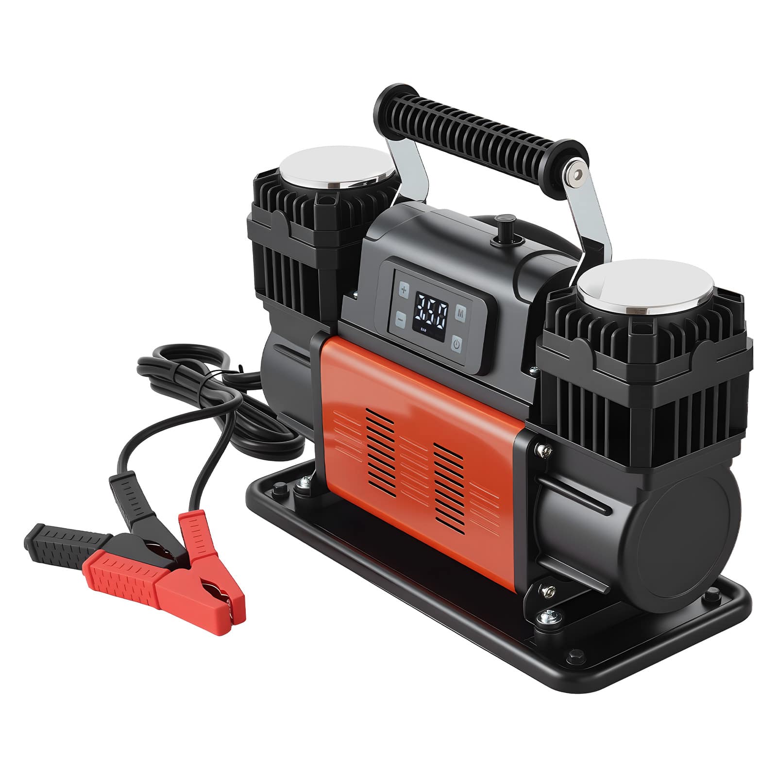 VEVOR - Dual-Cylinder Heavy Duty Air Compressor, 10.6CFM Auto-Stop Portable Tire Inflator, 12V 150PSI Offroad Air Pump with LCD - Orange;Black price history on PriceWatchPro