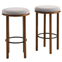Fable Boucle Fabric Bar Stools Set of 2 by Modway - 0