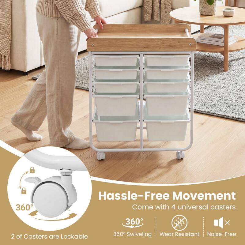 Hassle-Free Movement  
Come with 4 universal casters  
2 of Casters are Lockable  
360° Swiveling  
Wear Resistant  
Noise-Free