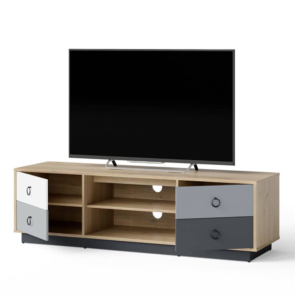 Back. Kadyn - Entertainment Centers,TV Stands,Modern 55 Inch TV Stand with 2 Storage Cabinets for TVs up to 60 Inch - Brown.