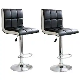 AmeriHome - Modern 2 Tone Bar Stool - 2 Piece - Multi