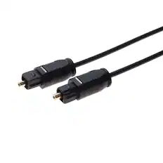 Front. Cables Direct Online - 3ft Toslink Optical Audio Cable – SPDIF Digital Fiber Optic Sound Cord - Black.