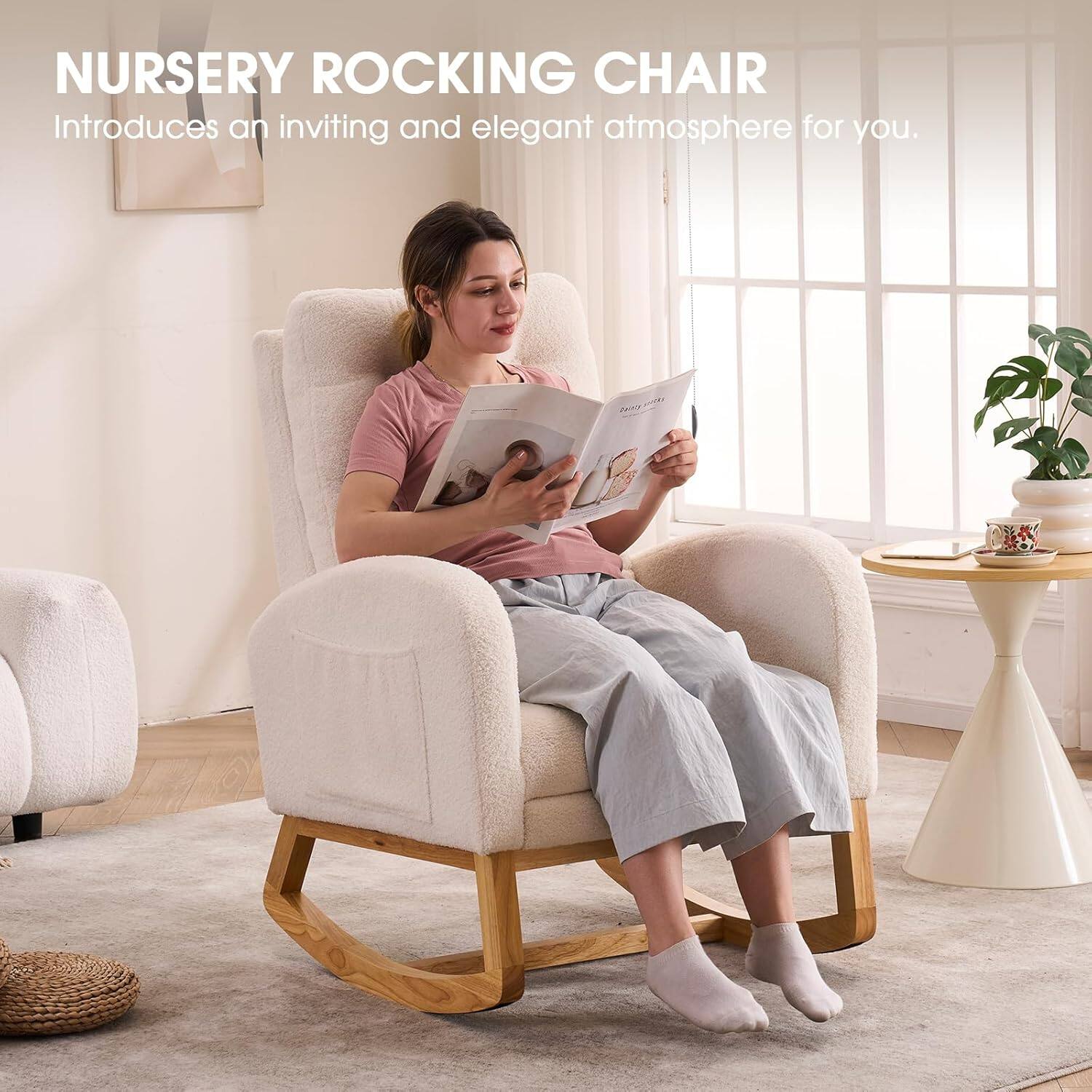 NURSERY ROCKING CHAIR  
Introduces an inviting and elegant atmosphere for you.