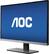 Left. AOC - 23" IPS LED HD Monitor - Black/Silver.