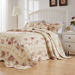 Greenland Home Fashions - Greenland Home Antique Rose Bedspread Set - 3-Piece - Queen 110x118" - Multi