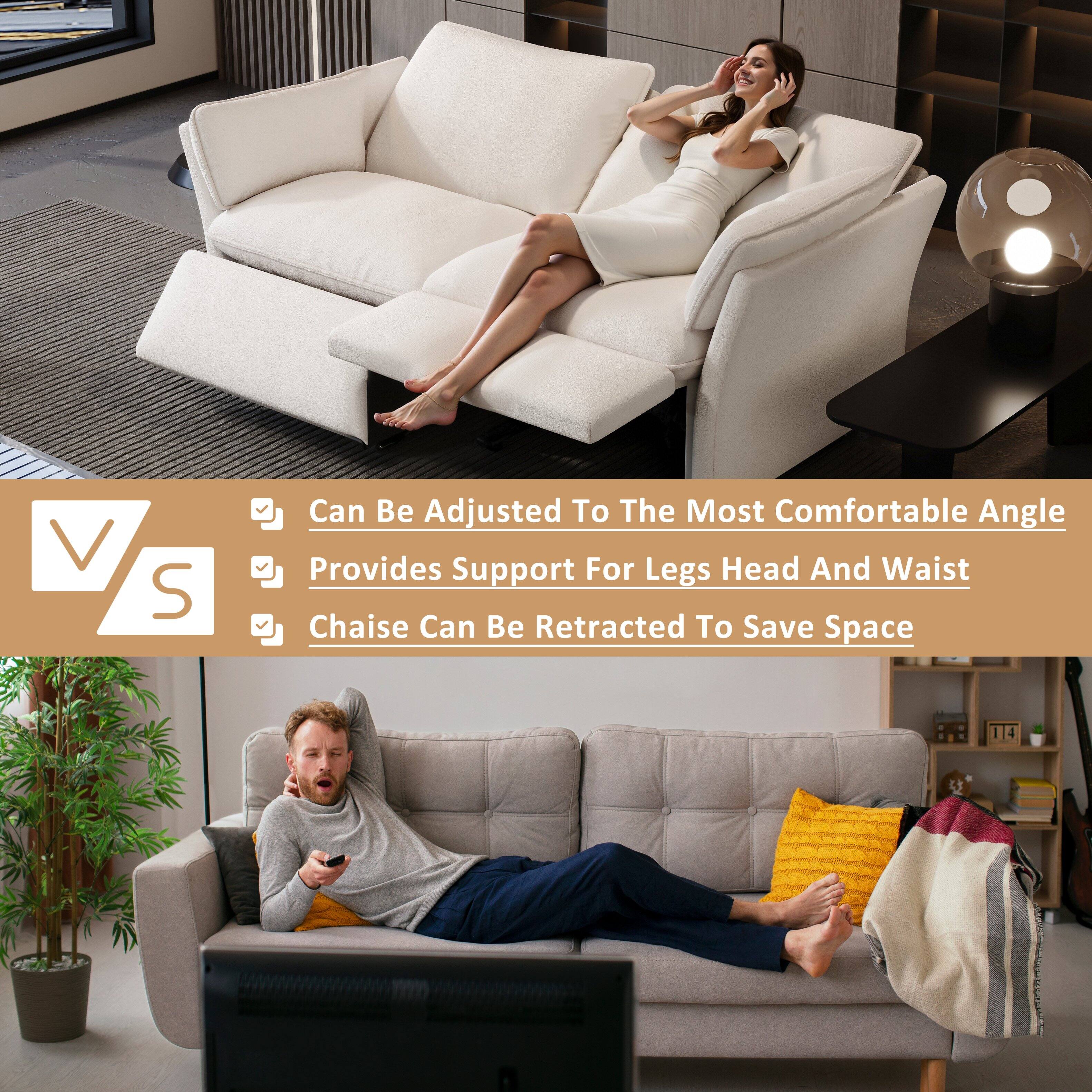 - Can Be Adjusted To The Most Comfortable Angle
- Provides Support For Legs, Head And Waist
- Chaise Can Be Retracted To Save Space